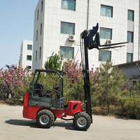 Taian marque ferme chariot élévateur charge nominale 1.1ton terrain accidenté chariot élévateur avec ruches chariot élévateur pince