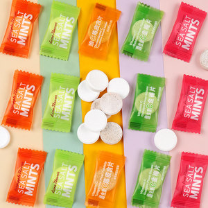 Tabletas Duras Sin Azúcar con Sabor a Menta, Múltiples Sabores, Aliento Fresco <span class=keywords><strong>Intenso</strong></span>, Golosinas Dulces y Refrescantes, Bolsa de Dulces con Sabor a Sal Marina, 500g - Product Image 2