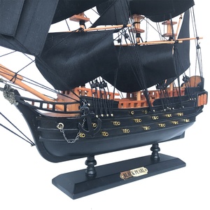 Modelo de Barco Pirata Perla Negra al por Mayor, Decoración Náutica para el Hogar, Barco Holandés Volador Hecho a Mano, Decoración Costera, Maqueta de Barco - Product Image 5