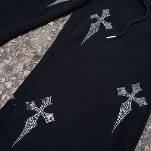 त्वरित शुष्क प्लस आकार बैगी चौड़े पैर पैंट पुरुषों की सड़क पहनते हैं पुरुषों की सड़क पर कस्टम क्रॉस गैंडा डिजाइन - Product Image 4