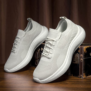 Zapatillas para correr con parte superior de malla elástica, transpirables, con amortiguación, antideslizantes, ligeras, para hombre, para correr, gimnasio y uso diario - Product Image 2