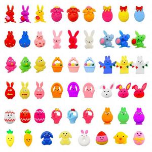 Juguete Antiestrés de Pascua, Conejo, Zanahoria, Pollito, TPR, Gashapon, para Niños de 5 a 7 Años, Unisex, Eva - Product Image 1