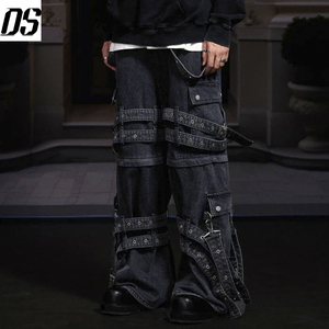Jeans en denim pour hommes en gros, jeans cargo noirs de haute qualité, mode pour hommes, fabricant de pantalons, jeans en denim - Product Image 6