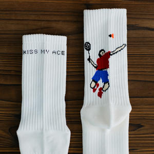 कम मोक कस्टम डिजाइन बुनाई कपास सॉकेट अनुकूलित जैक्वार्ड मोक्स क्रू बास्केटबॉल खेल पुरुषों मोजे - Product Image 6