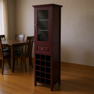 Vinoteca Borgoña para 15 Botellas con Puerta de Vidrio, Mueble Moderno para el Hogar - Product Image 2