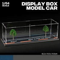 Diorama de parking miniature 1:64 avec boîte en acrylique, modèle de garage de stationnement pour voitures