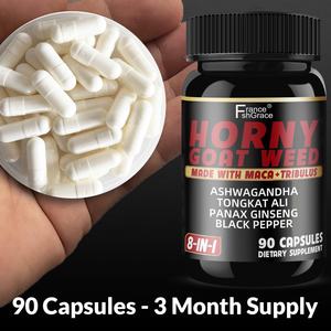 Suplemento de Hierbas Personalizado de Horny Goat Weed con Raíz de Maca, 90 Cápsulas, Extractos de Plantas de Horny Goat Weed para Adultos - Product Image 4
