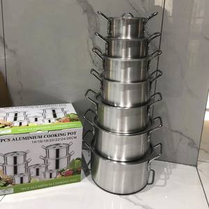 ชุดเครื่องครัวหม้อขนาดใหญ่ทำจากอลูมิเนียมหล่อไม่ติดกระทะ7ชิ้นมีด้ามจับคู่สำหรับห้องครัว - Product Image 4