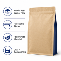 Sachet Doypack Personnalisé Imprimé pour Emballage de Thé en Granulés et Poudre – Plusieurs Formes Disponibles, Haute Barrière Anti-Humidité