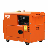 Générateur diesel silencieux de secours pour toute la maison de 9,5 kVA, certifié CE, démarrage à distance avec alternateur Stamford, 8 kV 5 kW à 7 kW, refroidissement par air
