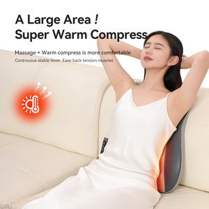 Cojín de Masaje 3D <span class=keywords><strong>Shiatsu</strong></span> de Cuero PU para Cuello, Cintura, Espalda y Columna Cervical con Calor, Control de Tiempo Eléctrico y Masajeador Corporal - Product Image 5