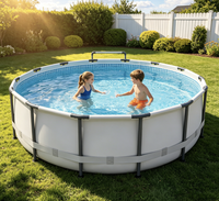 Fabrik-Großhandel: Runder Stahlrahmen-Aufstellpool für den Außenbereich, Familienpool-Set mit Pumpe, OEM-Anpassung