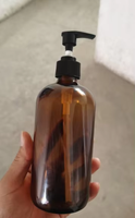 IProSan Offre Spéciale 300ml Ambre Bouteille Salle De Bains Avec Pompe Distributeur De Savon Noir Savon Verre Shampooing Bouteille