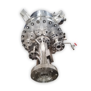 Reactor encamisado de acero inoxidable de 100L con agitación alta, esencial para ollas de reacción, recipientes centrales y motores. - Product Image 1