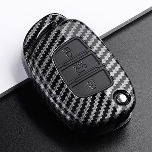 Funda para llave de coche estilo fibra de carbono Abs para Hyundai Tucson Sonata Santa Fe Elantra Accent Solaris Verna Ix25 Ix35 I20 I30 I40 - Product Image 1