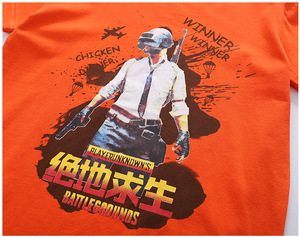 นิวเพลเยอร์ไม่รู้ชื่อใคร's Battlegrounds เสื้อยืดสีเขียวมะกอกพิมพ์ลาย กางเกงลายพราง ชุดเด็ก 2 ชิ้น ชุดวอร์ม - Product Image 5