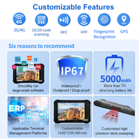 JINGXIN IP67 Windows 10 Tablet PC Robusta de 8 Pulgadas, 8GB RAM, 256GB ROM, 4G WiFi, Bluetooth, NFC, GPS, PDA Industrial