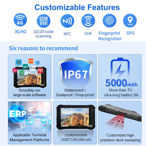 JINGXIN IP67 <span class=keywords><strong>Windows</strong></span> 10 Tablet PC Robusta de 8 Pulgadas, 8GB RAM, 256GB ROM, 4G WiFi, Bluetooth, NFC, GPS, PDA Industrial - Product Image 4