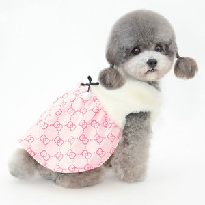 JXANRY <span class=keywords><strong>2022</strong></span> nuevo <span class=keywords><strong>Otoño</strong></span>/<span class=keywords><strong>Invierno</strong></span> Teddy Pomeranian falda lindo patrón sólido <span class=keywords><strong>ropa</strong></span> para perros y gatos en poliéster para dueños <span class=keywords><strong>de</strong></span> mascotas - Product Image 2