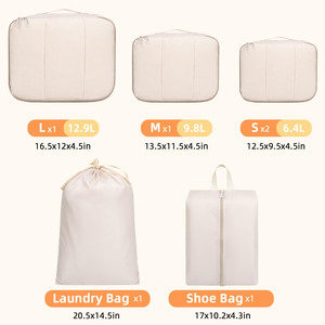 Organiseurs de bagages de voyage, cubes de rangement pour valises anti-déchirure - Product Image 2