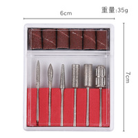 Ensemble de forets à ongles fournis en usine 6 pièces mèches en carbure de tungstène anneaux de sable disques diamantés outils de polissage des ongles professionnels