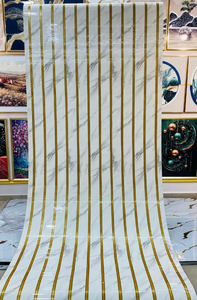 UDK vinilo 1,2*3m blanco dorado autoadhesivo 3D geométrico mármol hoja Peel & Stick pared pegatina precio de fábrica - Product Image 2