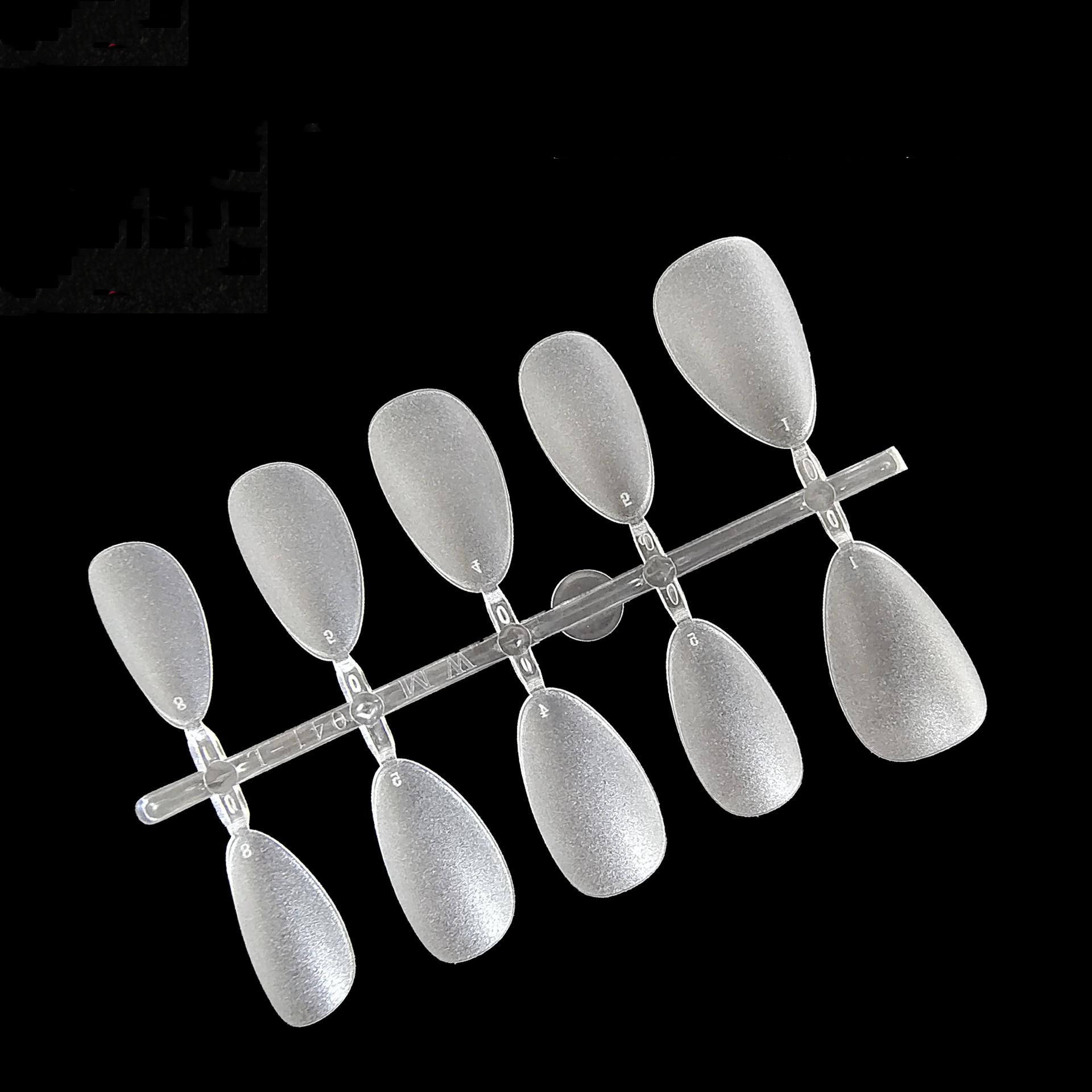 100pcs /bag Matt Clear Press on Nail Tips Full Cover Short Oval Almond Shape Shiny False Artificial Nails Press on Nail Supplier