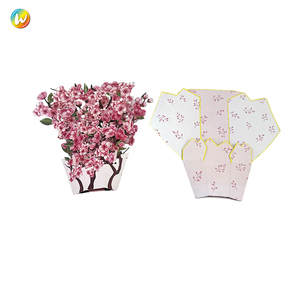 Tùy Chỉnh Tinh Tế 3D Bó Hoa Màu Hồng Hoa Thẻ Giấy Chất Liệu Doanh Nghiệp Nhỏ Phước Lành Người Bạn Tốt Nhất Lời Chào - Product Image 3