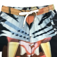 Short de bain en polyester pour homme avec ceinture élastique, impression par sublimation, short de surf