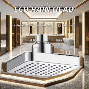 Modern <strong>4</strong> <strong>Inch</strong> <strong>Square</strong> ABS Ceiling Rain <strong>Shower</strong> <strong>Head</strong> Water Saving Bathroom Faucet Accessory for Hotels Apartments Overhead Use - Product Image 4