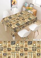 Nappe en PVC Imprimée Réutilisable Écologique Personnalisable Imperméable Anti-taches Résistante à l'Huile Facile à Nettoyer Rectangulaire pour la Maison