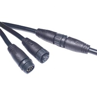 Conector de Cable de Iluminación LED para Exteriores, Impermeable IP68, Enchufe Eléctrico de CC/CA de 2-9 Pines con Conector Hembra de Latón, Corriente Nominal de 10A