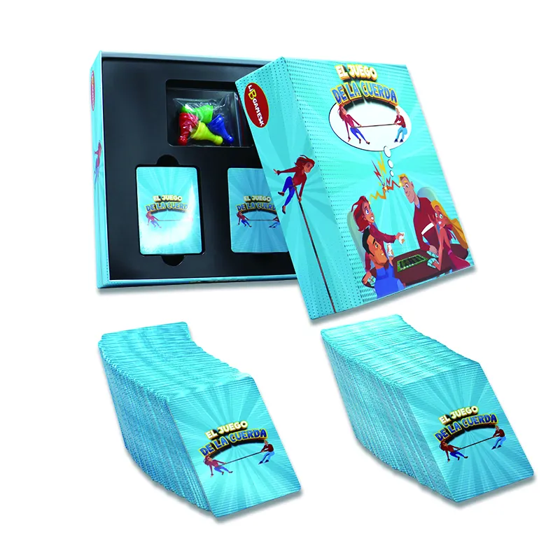 High Standard Printing Play Fun Paper Cards Spanish Language Custom Make Board Game With Card