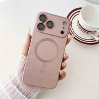 Coque magnétique antichoc avec protection d'objectif en verre et peinture métallisée pour iPhone 17 Pro Max, compatible iPhone 17, 16, 15, 14, 13, 12