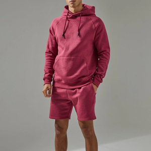 ชุดเซ็ตเสื้อฮู้ดแขนยาวสีสันสดใสสไตล์สตรีทแวร์พร้อมโลโก้สั่งทำพิเศษ และกางเกงขาสั้นคุณภาพสูงสำหรับผู้ชาย - Product Image 1