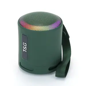 مكبر صوت صغير محمول بألوان مضيئة مضاد للماء مكبر صوت TG مكبر صوت هدية جديدة مكبر صوت مع راديو TWS FM