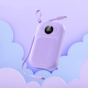 Batterie externe portable 20000mAh, charge rapide 22.5W, câble de charge rapide, nouveau design, haute capacité, entrée USB, affichage LED, grande capacité - Product Image 1