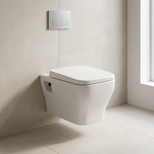 WC suspendu en céramique, cuvette de toilette en porcelaine, commode de salle de bain, sanitaires muraux, siège mural, ensemble complet pour salle de bain - Product Image 2