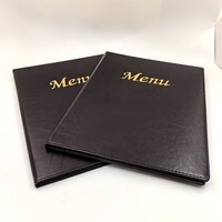 Menu personnalisé en cuir PU format A4 pour hôtel, bar, restaurant, avec pages intérieures en PVC