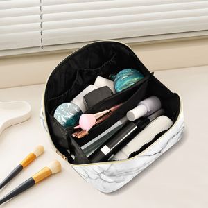 Marble Pattern <b>Makeup</b> Bag Waterproof Cosmetic <b>Case</b> Zipper Toiletry Pouch Portable Travel Organizer - Product Image 5