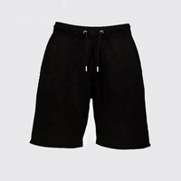 Ensemble décontracté d'été pour homme en coton respirant noir, avec logo tricoté sur le devant, Yanlu 260g, deux pièces : T-shirt et short à capuche