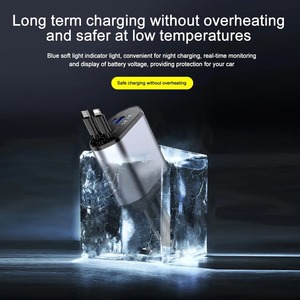 Chargeur de voiture rétractable PD QC3.0 120W 4-en-1 avec câble USB C à charge rapide et adaptateur allume-cigare pour tous les téléphones de toutes marques - Product Image 6