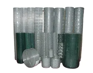 1/2'' PVC coated welded wire mesh rolls used for chicken cages/garden fence