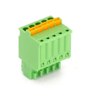 2.54mm Pitch 2-12 Pin YC030-250 Push in Wire Spring Clamp Pluggable Screwless Terminal blocks