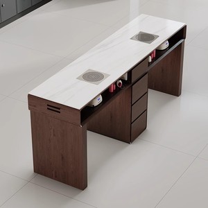 <b>Top</b> Selling Japanese Style Antique <b>Solid</b> <b>Wood</b> with Vacuum Cleaner, Single or Double Person Russian Style Walnut Nail Art <b>Table</b> - Product Image 5