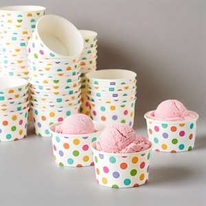 ถ้วยกระดาษลายการ์ตูนแบบใช้แล้วทิ้งคุณภาพสูง โลโก้สั่งทำได้  ย่อยสลายได้  สำหรับใส่โยเกิร์ต ของหวาน ไอศกรีม เป็นมิตรต่อสิ่งแวดล้อม - Product Image 6