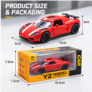 Coche de Juguete Deportivo de Metal de Aleación a Escala 1:36, Estilo <span class=keywords><strong>Agera</strong></span>, con Puertas Abribles, de Metal Fundido a Presión, para Niños - Product Image 6