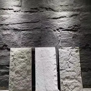 नरम पतली प्रकाश कृत्रिम पत्थर की लकड़ी दीवार सजावट के लिए दीवार पैनल