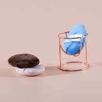 Houppette de maquillage personnalisée en peluche écologique douce et mini pour crème visage