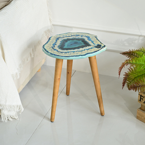 Vintage Small Solid Wooden Three Legs Side End <b>Table</b> Unique Coffee <b>Table</b> for Home Living Room - Product Image 3